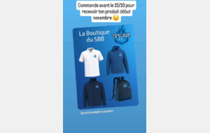 Boutique SBB commande jusqu'au 15/10