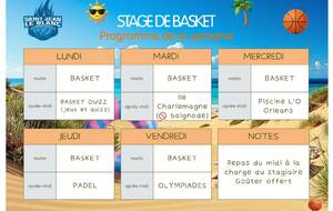 Stage d'été SBB